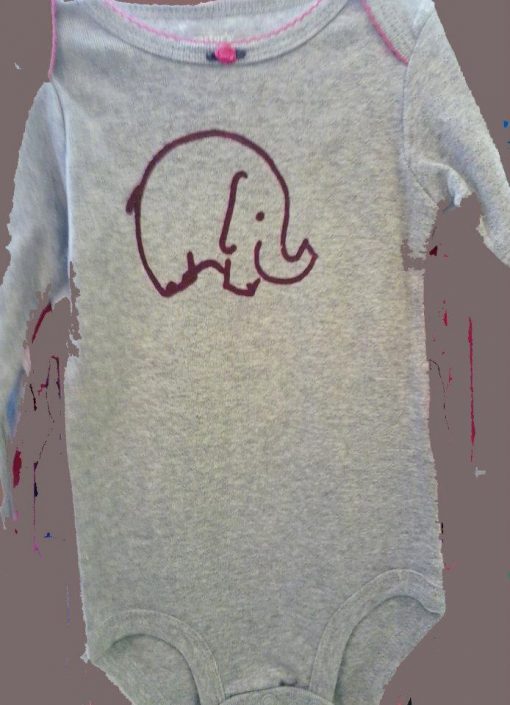 Elephant Onesie - White - Image 4