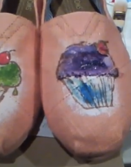 Sweet Dessert Ice Cream and Cupcake Footwear