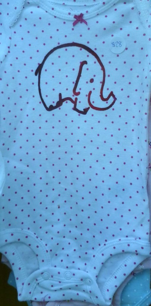 Precious Polka Dot Elephant Onesie
