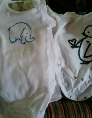 Baby Onesies Elephant and Penguin