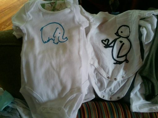 Baby Onesies Elephant and Penguin